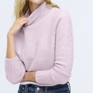 J. Crew Mockneck sweater in Supersoft yarn in Orchid Merino Wool / alpac…